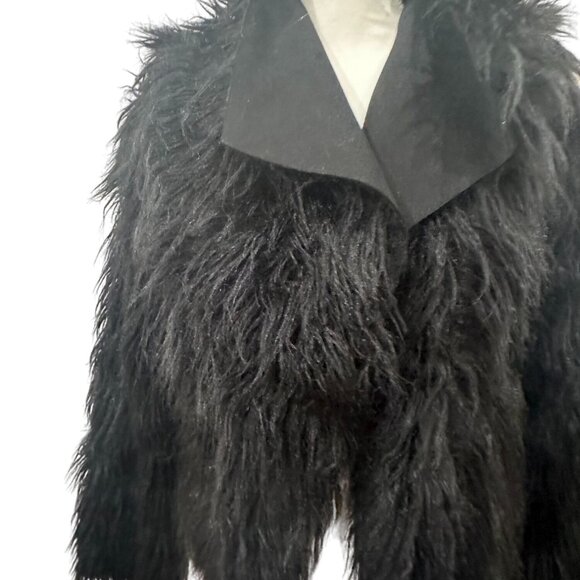MARRAKECH Black Faux Fur Jacket Coat Size Small NEW New without tags - Picture 2 of 7